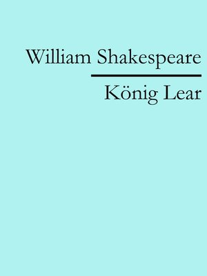 cover image of König Lear